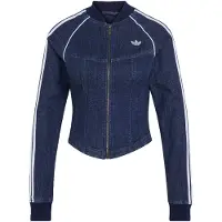 Adidas Tussenjas 'Superstar' blauw denim / wit