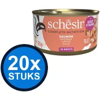 Schesir 20x Complete&Balanced kat blik bouillon zalm 85gr
