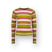 Vingino Meisjes T-shirt Icon stripe top Meisje Groen 104