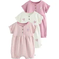 Next Rompertje/body rosa / natuurwit