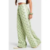 Adidas Broek olijfgroen / lichtgroen / wit