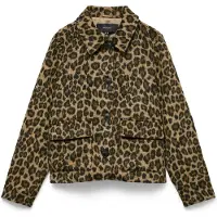 Vero Moda Tussenjas 'VMLeokelly' donkerbeige / bruin / zwart