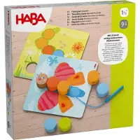 Haba Spel 'Fädelspiel Holztiere' gemengde kleuren