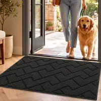 Famanu – Deurmat voor binnen met microvezeloppervlak, antislip en wasbaar, ideaal voor entree en gang, 50x80 cm