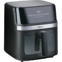 Alpina Airfryer XL 8 Liter - Air Fryer voor 4 tot 6 Personen - Heteluchtfriteuse met Digitaal Display en Timer - Instelbare tTemperatuur 80-200°C - Heteluchtoven met 10 Programma’s - Zwart
