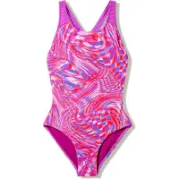 Speedo Badeanzug - Print Splashback - Neon Jelly - - 9-10 Jahre (134-140) - Bademode