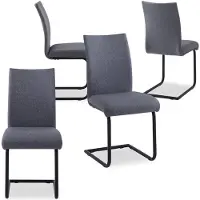 Idimex Schommelstoelen ALADINO, set van 4 - grijs