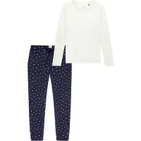 Schiesser Pyjama 'Mix & Relax' blauw / wit