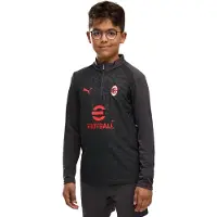 Puma AC Milan Trainingstrui 1/4-Zip 2026-2027 Kids Donkergrijs Rood