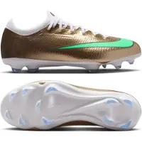 Nike Mercurial Vapor 17 Mbappé Pro Gras Voetbalschoenen (FG) Kids Goud Groen Wit