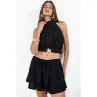 Busem Hoge Taille A-Lijn Mini Rok