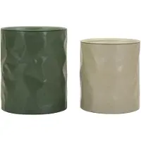 Mauro Ferretti Bijzettafel Norimberga End Table Set 2 Pcs Ø 39,5×48 cm