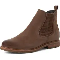 Tamaris Chelsea-laarsjes voor dames, leren enkellaarsjes 1-25056-41-405, dames, bruin