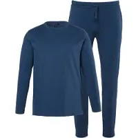 JP 1880 Regular Fit pyjama grijs/blauw, Effen