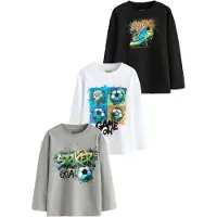 Next Shirt azuur / grijs / zwart / wit