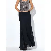 Busem Hoge taille A-lijn maxi rok