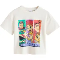 Next Shirt 'Toy Story Woody Jessie Buzz Lightyear' ecru / groen / kreeft / zwart