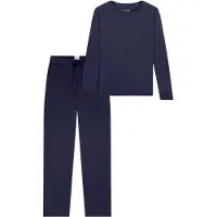Schiesser Pyjama 'Mix & Relax' blauw