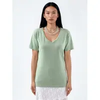 Busem V-hals Korte Mouw Modal Blouse