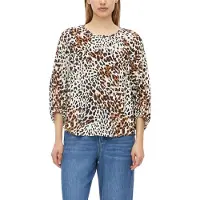 s.Oliver Blouse crème / bruin / zwart