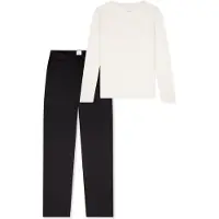 Schiesser Pyjama 'Mix & Relax' zwart / wit