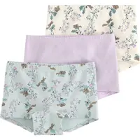 Lindex Onderbroek bruin / pastelgroen / lichtlila / natuurwit