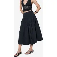 Busem Hoge Taille A-Lijn Midi Rok