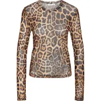 Noisy May Top Nmjudith L/s Mesh Top Bg Noos 27023338 Black/natural Leo Dames Maat - XS