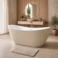 Badplaats Ligbad alegre 170 x 78 x 68 cm – vrijstaand bad – beige
