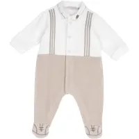 Chicco Rompertje/body donkerbeige / wit