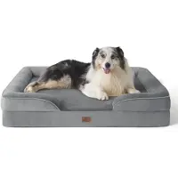 Bedsure orthopedisch hondenbed, ergonomische hondenbank, 106x80 cm, grijs