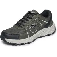 SKECHERS Lage schoen 'Hillcrest 2.0 - Sabbaday Falls' olijfgroen / zwart / wit