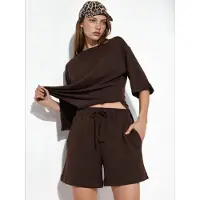 Busem Middenhoog Taille Trekkoord Sweatshorts