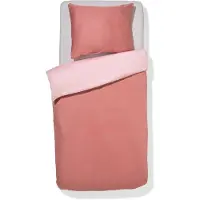 HEMA Dekbedovertrek 140x200/220cm Hotel Katoen Satijn Roze (roze)