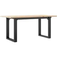 vidaXL Salontafel O-frame 100x50x45 cm massief grenenhout en staal