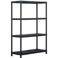 vidaXL Opbergrek 220 kg 90x40x138 cm kunststof zwart