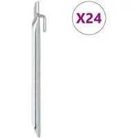 vidaXL Tentharingen 24 st V-vormig Ø20 mm 24 cm gegalvaniseerd staal