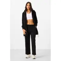 Tommy Life Dames Katoenmix Sweatshirt en Wijde Broek Set
