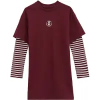 We fashion Jurk wijnrood / wit