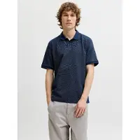Jack & Jones Shirt 'JJEAUSTIN' donkerblauw / wit