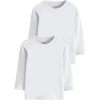 Next - Jongens - Set van 2 effen T-shirts met lange mouwen - Wit