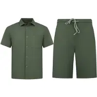 Enos Zomerset ribbed oversized shirt en korte broek