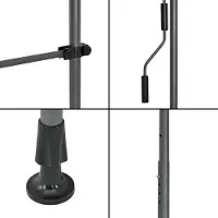 Famanu Maximino zonnescherm – Uitschuifbaar zonnescherm – Donkergroen – 350 x 120 cm – Staal en stof