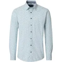 Casa Moda Casual Fit Overhemd blauw, Bedrukt