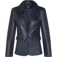 Infinity Leather Dames Zwarte Italiaanse leren blazerjas - Chongqing