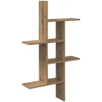 vidaXL Wandplank Artisanaal eiken 61 x 15 x 102 cm Bewerkt hout