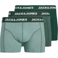 Jack & Jones Boxershorts 'JACFax' mintgroen / donkergroen / groen gemêleerd / wit