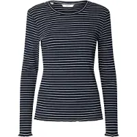 Selected Shirt 'SLFAnna' navy / wit