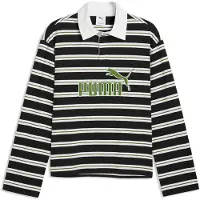 Puma Essentials elevated No. 1 relaxte rugbypolo voor Heren, Zwart, Maat XL