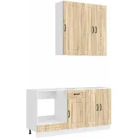 vidaXL Keukenelement KALMAR, 5 stuks, Sonoma-eiken fineer